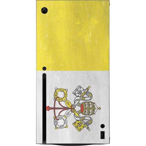 Vatican City Flag Distressed Xbox Series X Console Skin